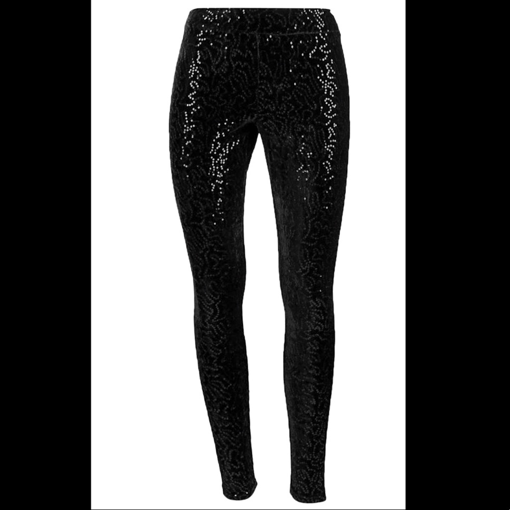 Black Sequin Leggings